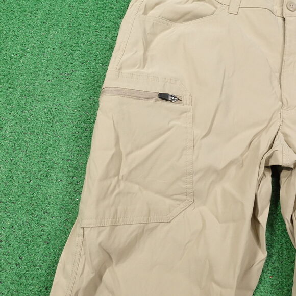 EDDIE BAUER NYLON BLEND TAN BEIGE LIGHTWEIGHT HIKING OUTDOORS PANTS 38X32 - Picture 3 of 9